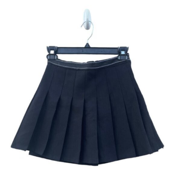Anaobai Ameicom Black Pleated High Wasted Mini Skort Size S NWT - Picture 6 of 7